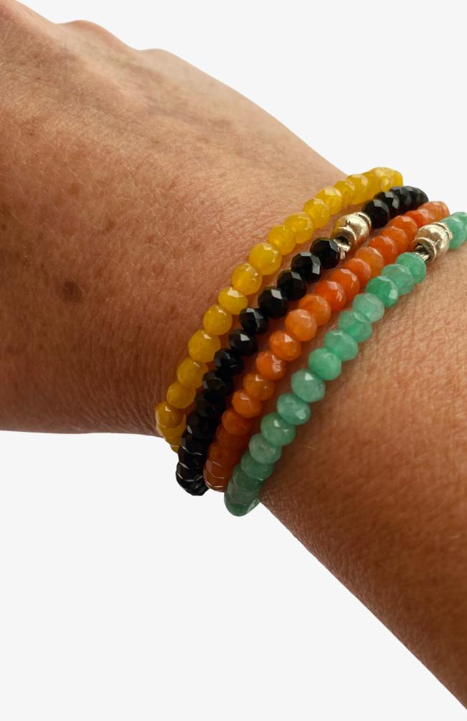 Faceted Semi-precious Bead Bracelets