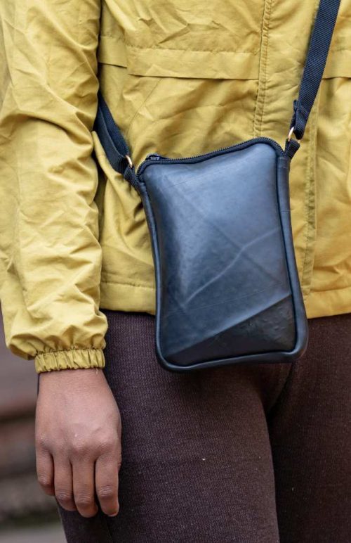 vertical rectangular rubber cross body bag