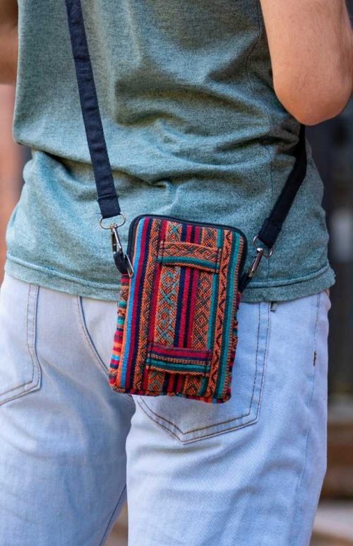 gyari cotton phone carrier with removable strap