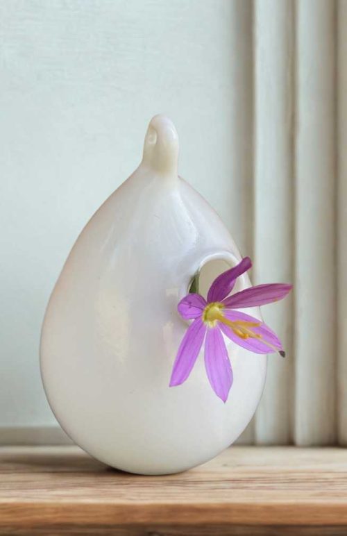 hand blown glass hanging bud vase