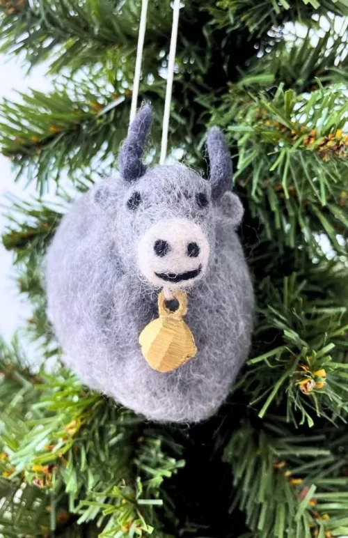felt yak ornament fair trade Nepal