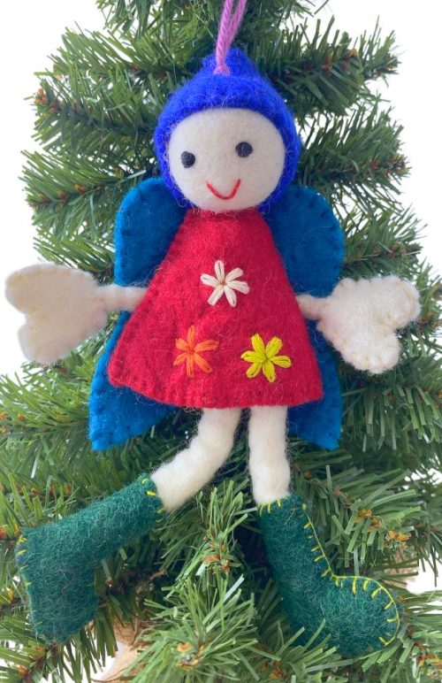 felt fairy ornament fair trade Nepal