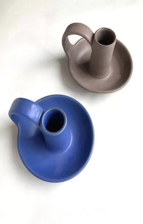 stonewear candle holder fair trade nepal