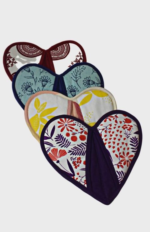 cotton heart potholder fair trade nepal