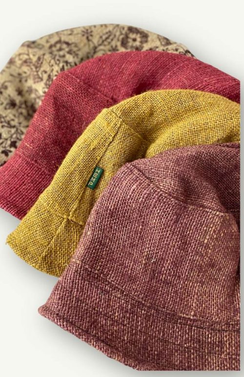 hemp bucket hat, men's, women's, fair trade Nepal