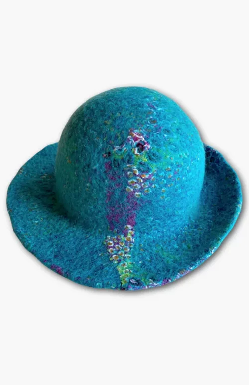 infused felt hat fair trade nepal