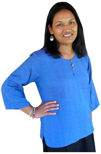 cotton shirt women's fair trade nepal