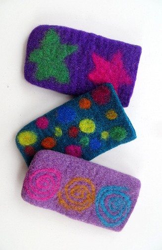 felt eyeglass holder fair trade nepal