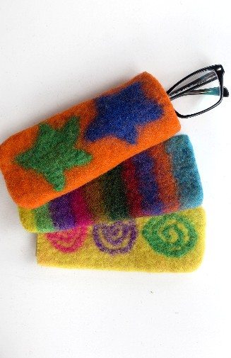 felt eyeglass holder fair trade nepal