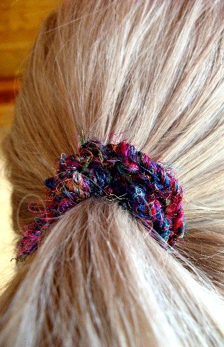 recycled silk hairband, scrunchy, fair trade Nepal