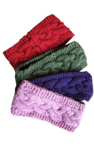 wool knit headband fair trade nepal
