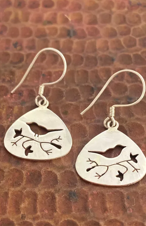 sterling silver earrings, fair trade Nepal