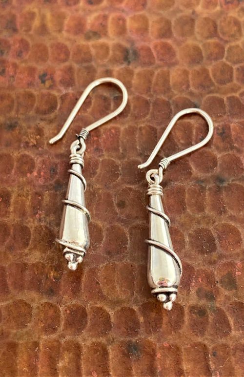 sterling silver earrings, fair trade Nepal
