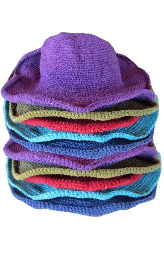 cotton sun hat wide brim fair trade nepal