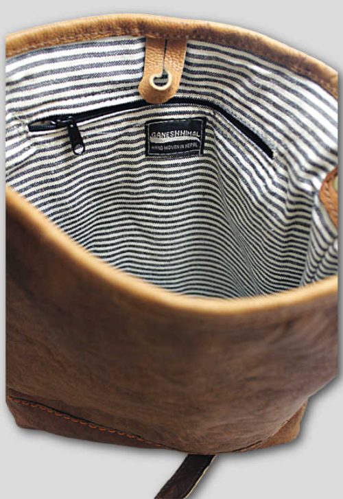 cruelty free leather purse fair trade nepal