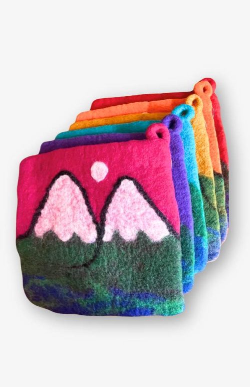 Felt mountain potholder fair trade Nepal