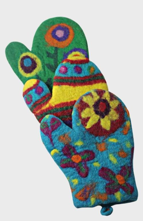 felt wool oven mitt fair trade nepal