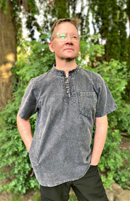 acid wash shirt buttons fair trade nepal