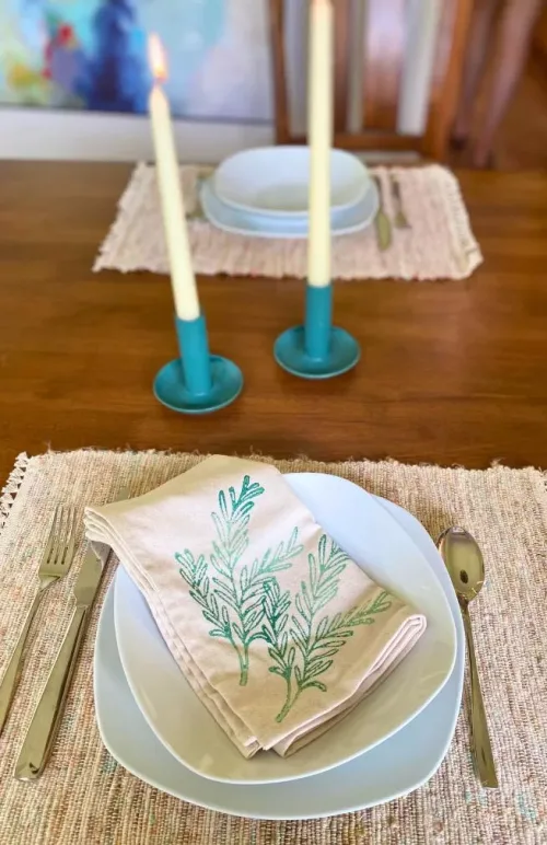 hand block printed napkins