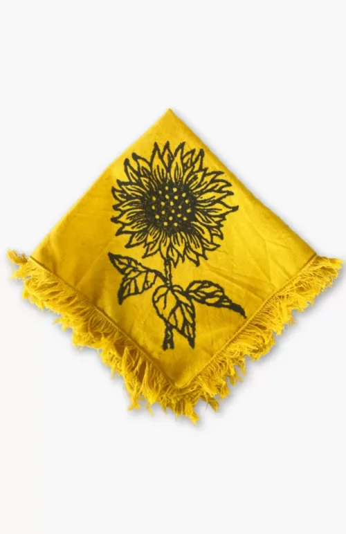 sunflower napkin, fair trade Nepal