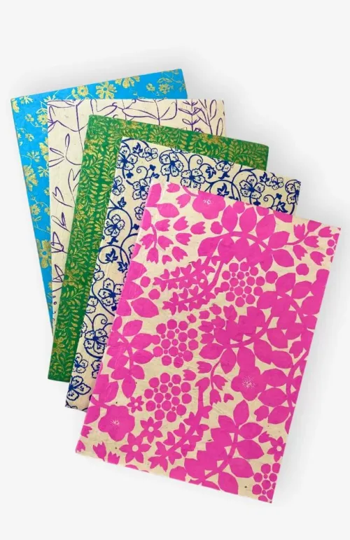 Handmade lokta paper journal, fair trade Nepal