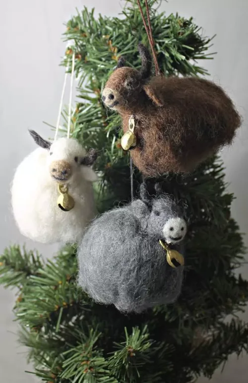 felt yak ornament fair trade nepal