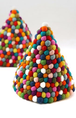 felt ball christmas tree fair trade nepal
