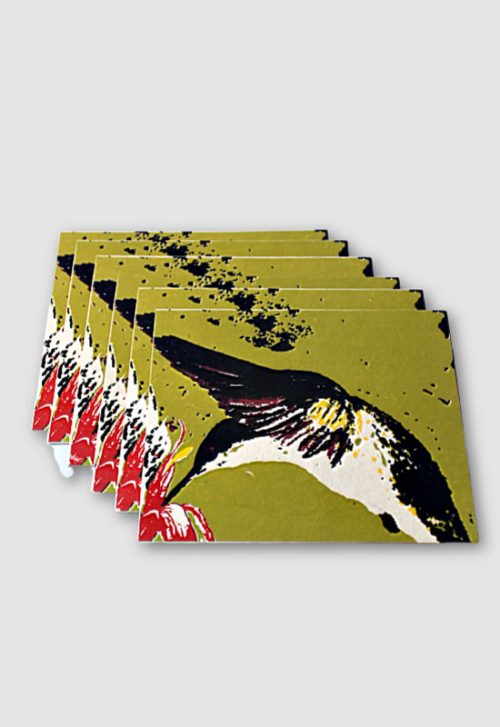tree free lokta hummingbird card set fair trade nepal