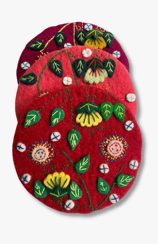 Round Flower Leaf Trivet