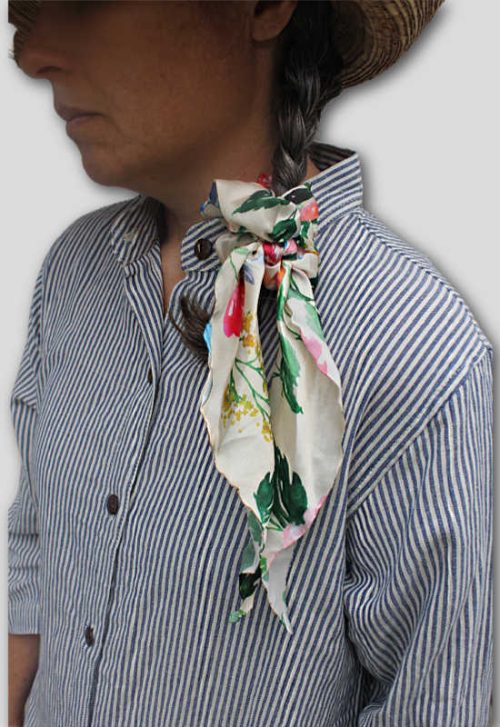 recycled silk hair tie fair trade Nepal