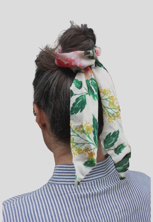 recycled silk hair tie fair trade Nepal