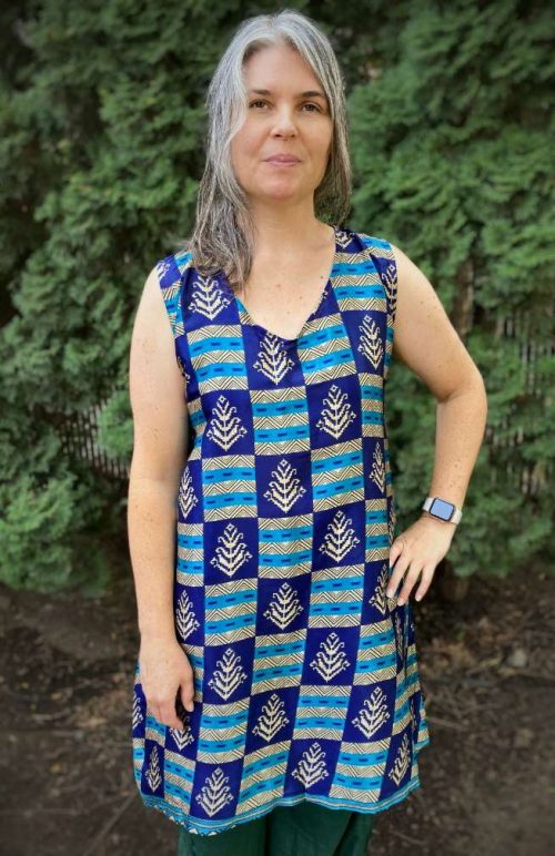 recycled sari dress, fair trade Nepal