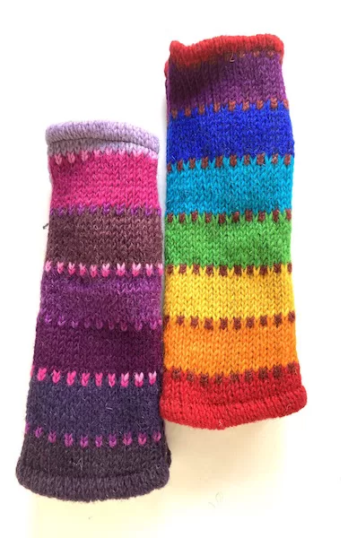 wool fingerless glove fair trade nepal