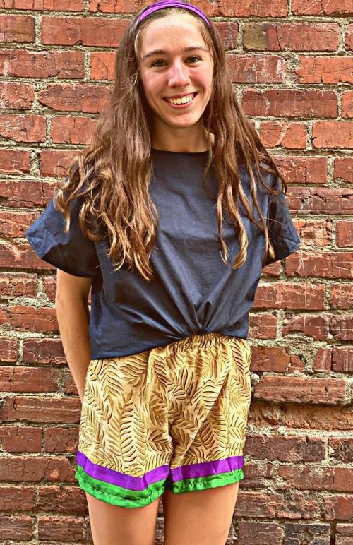 recycled silk shorts women's fair trade nepal