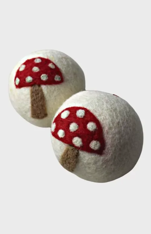 mushroom needle felt dryer balls fair trade nepal