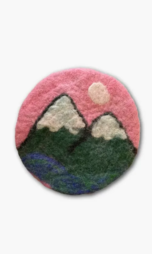 felted wool trivet, fair trade nepal