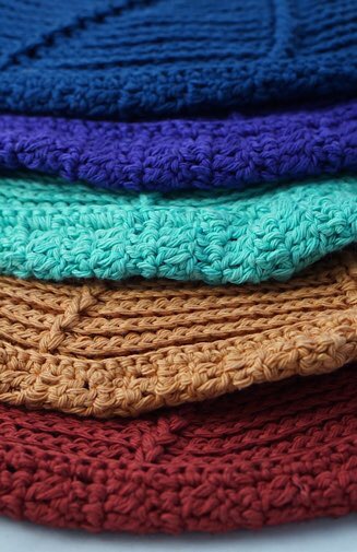 cotton crochet zafu pillow cover fair trade nepal