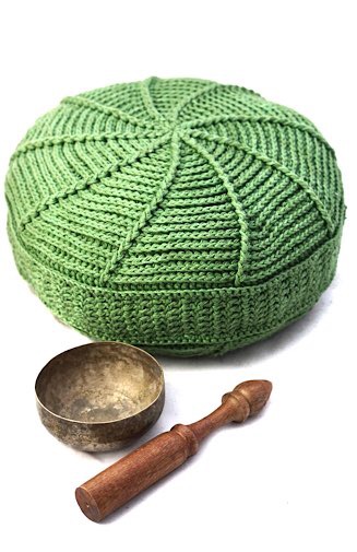cotton crochet zafu pillow cover fair trade nepal