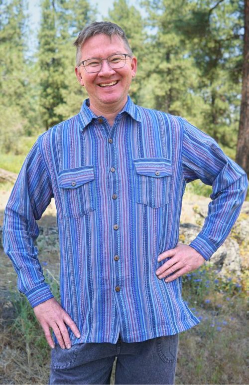 cotton men's shirt, fair trade Nepal