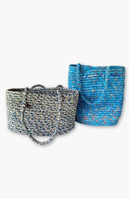 handmade baskets, recycled sari, fair trade Nepal