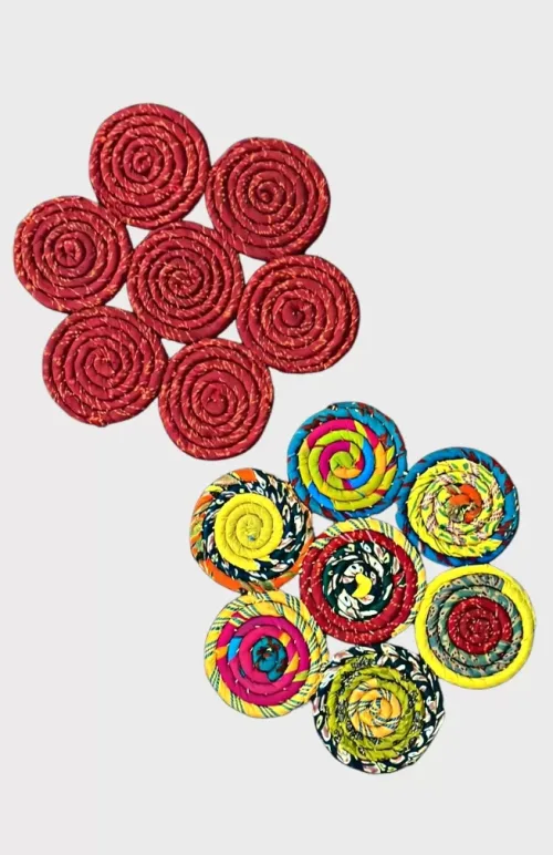 recycled silk trivet fair trade nepal