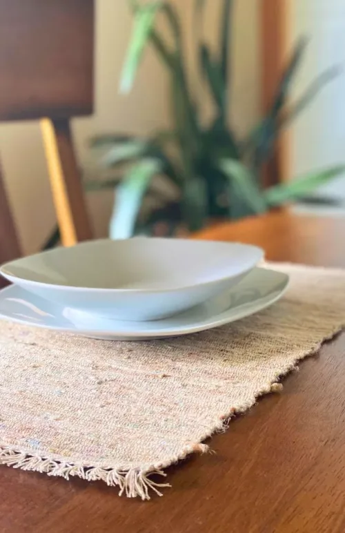 Handwoven cotton placemat