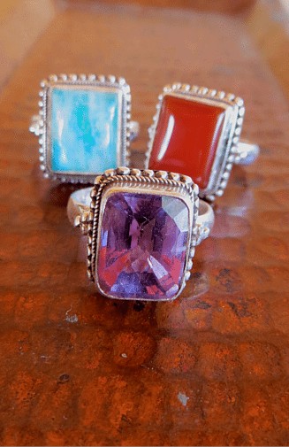 Sterling Ring w/Stone R344