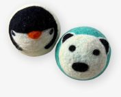 needle felt wool dryer ball fair trade Nepal polar bear penguin