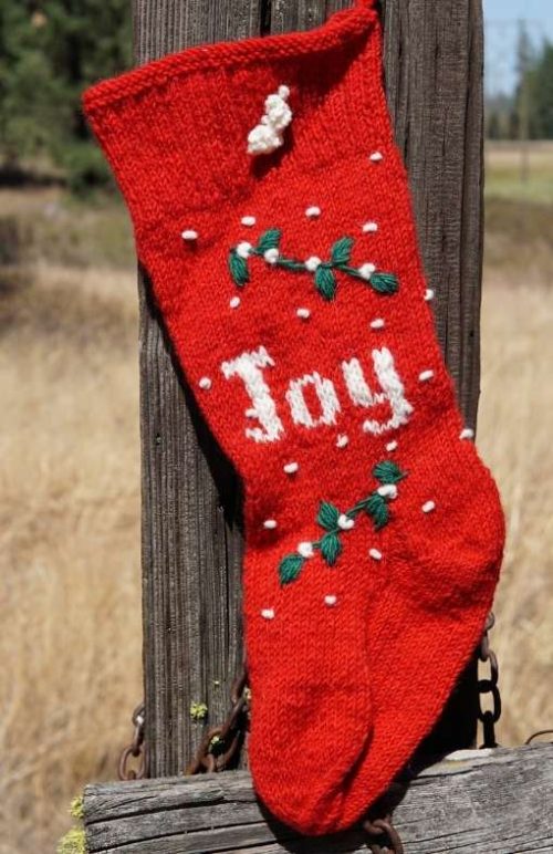 wool stocking joy fair trade nepal christmas holiday