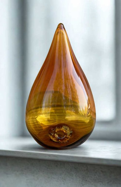 hollow blown glass light catcher