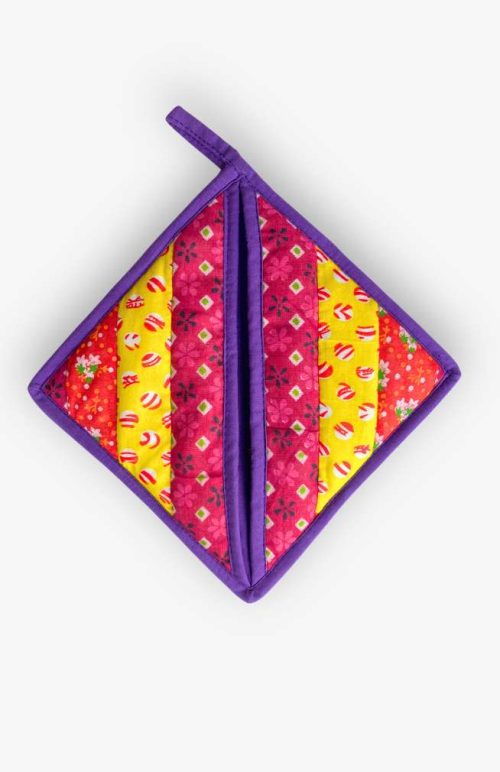 patchwork potholder fair trade Nepal