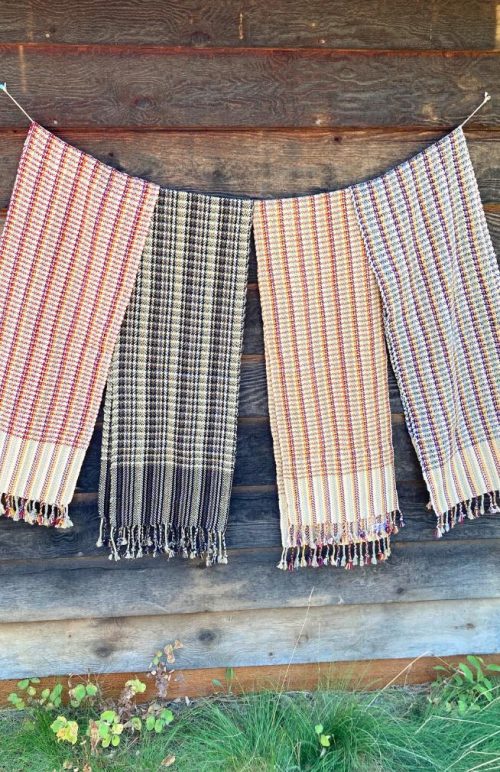 hand woven banana silk scarves in assorted colors, fair trade Nepal