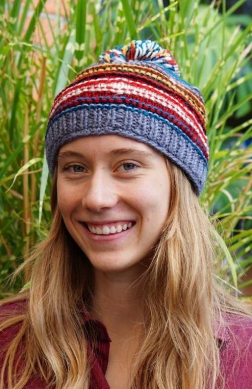 wool knit hat fair trade nepal pom