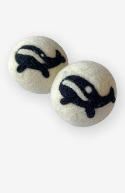 needle felt dryer balls humpback whale fair trade nepal